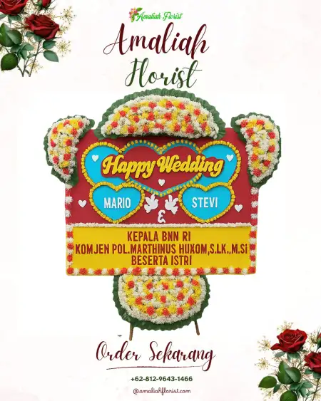 Papan Bunga Pernikahan Paringan